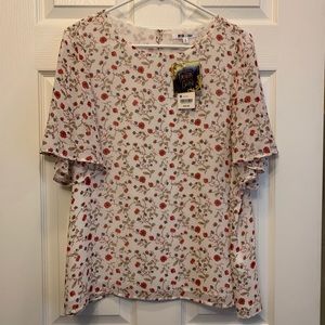 NWT Disney's Beauty and the Beast Floral Blouse